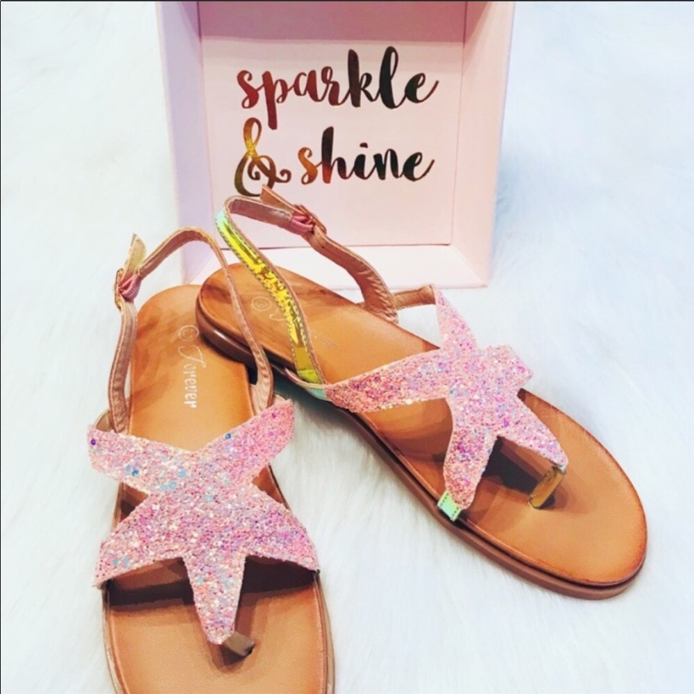 Mermaid Glittery Starfish Sandals - Picture 3 of 5